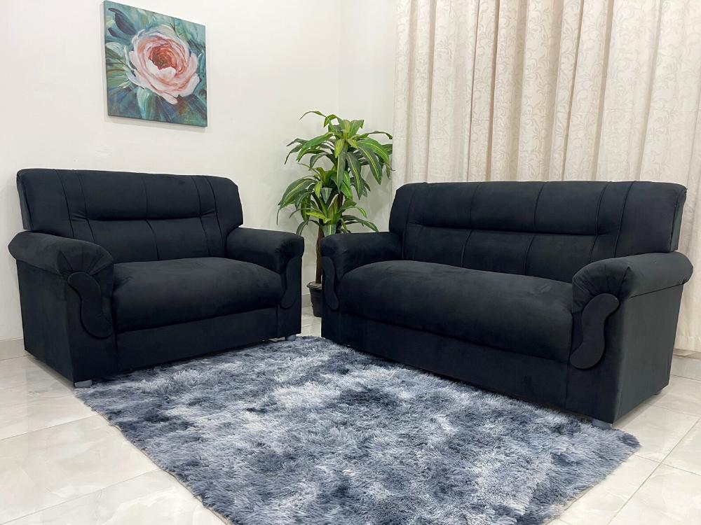 Conjunto de Sofá 2 x 3 lugares REF 5014 - Preto E
