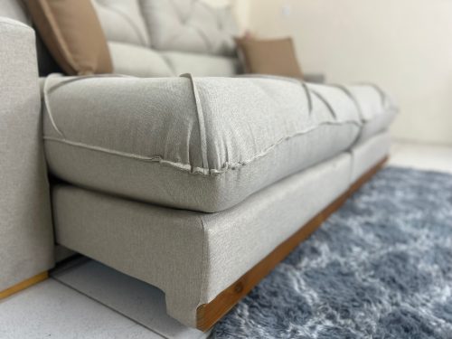 Sofá Retrátil e Reclinável Gran Bello 2.50m – Linho - Bege E