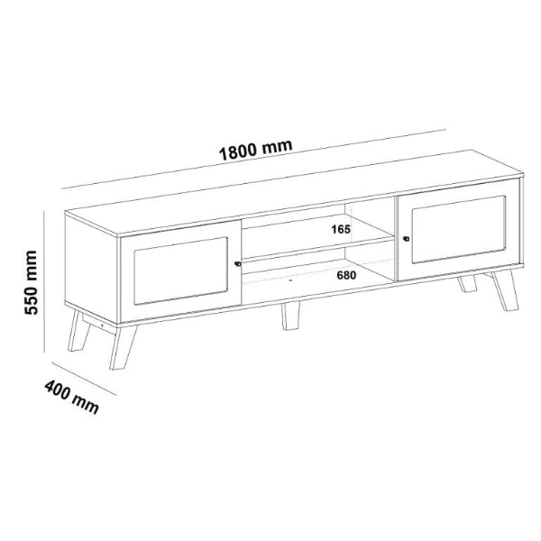 Rack Charlotte 75″ - Cinamomo/Off White E