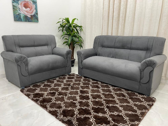 Conjunto de sofá 2 x 3 lugares REF 5014 - Cinza E
