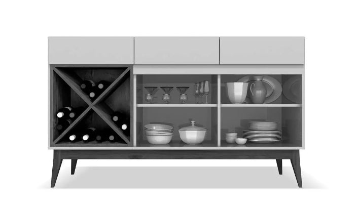 Buffet Chadon - Preto/Naturale E