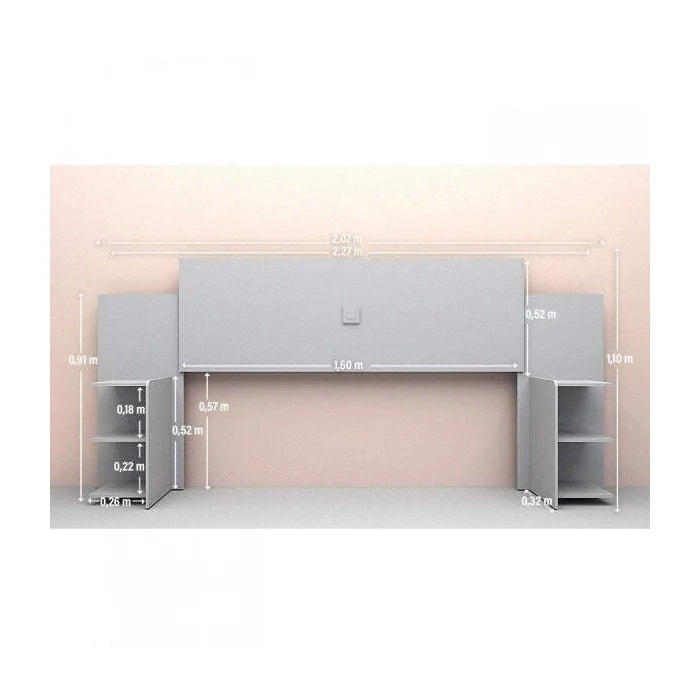 Cabeceira Box Acapulco Jequitibá/Off White Flex EN