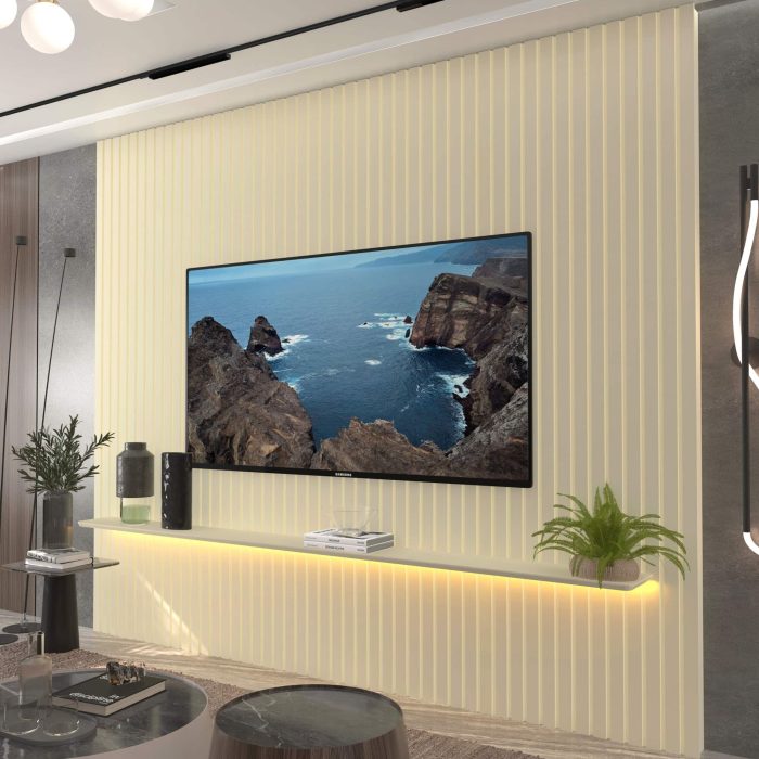 Painel Nobre 85" - Com LED - Off White E