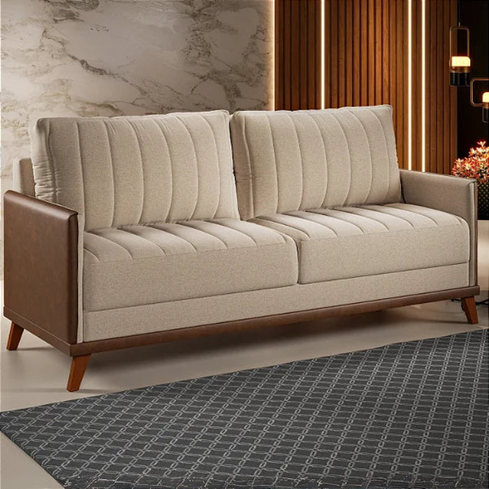 Estofado Living Conceito 2 Metros Linho Bronze EN