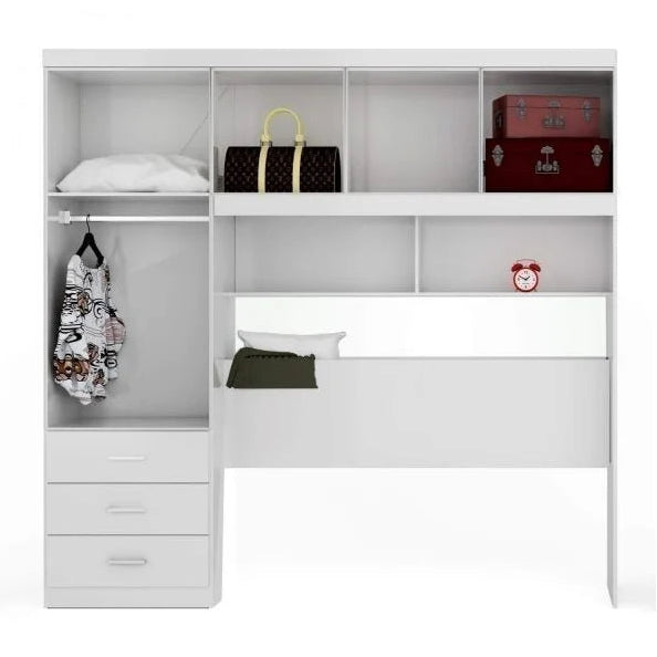 Roupeiro Modulado México (Casal 1,38 cm) - Branco E