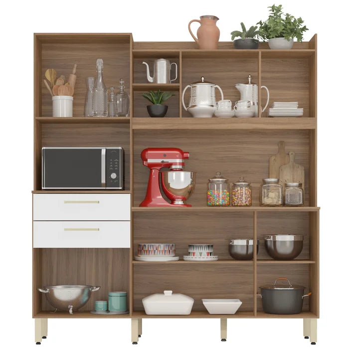 Armário de Cozinha Kit Select - Amêndoa/Branco