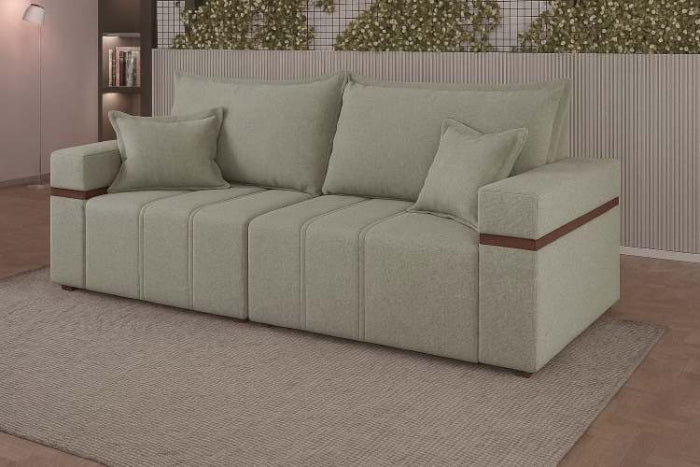 Sofa In Box Alegre 2x100 Braco Linhao Caqui Esverdeado EN