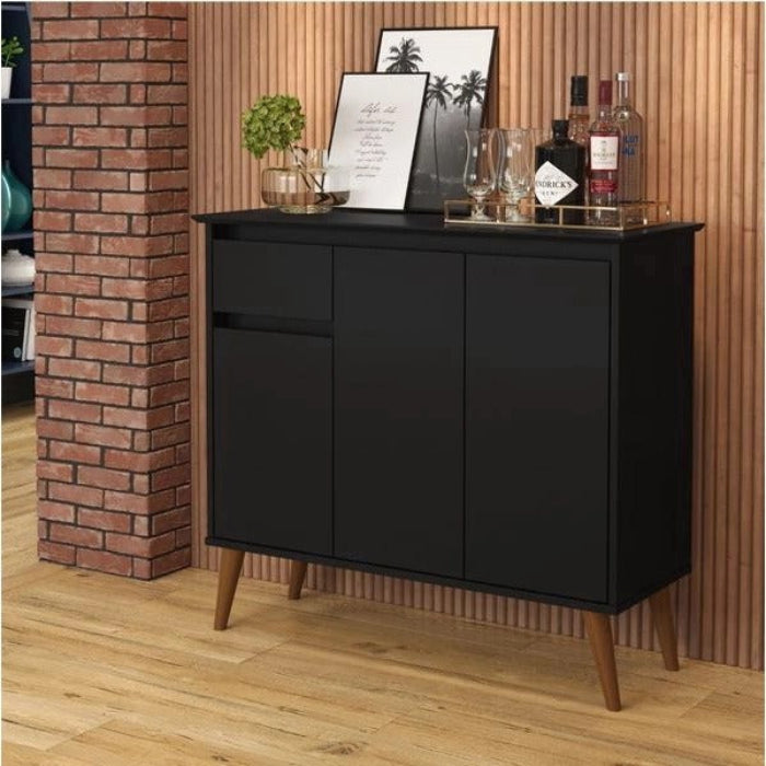 Aparador Veneza 3 Portas 1 Gaverta Preto EN