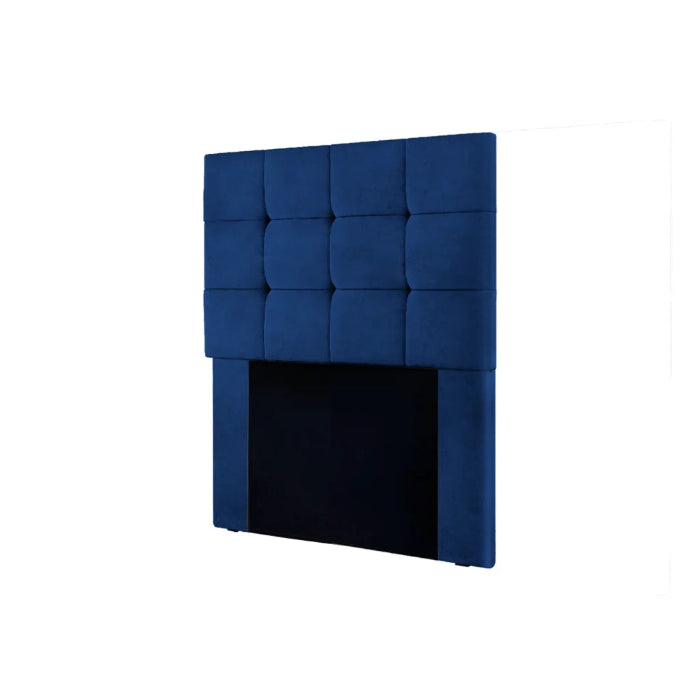 Cabeceira Solteiro Ana Veludo Suede Azul EN