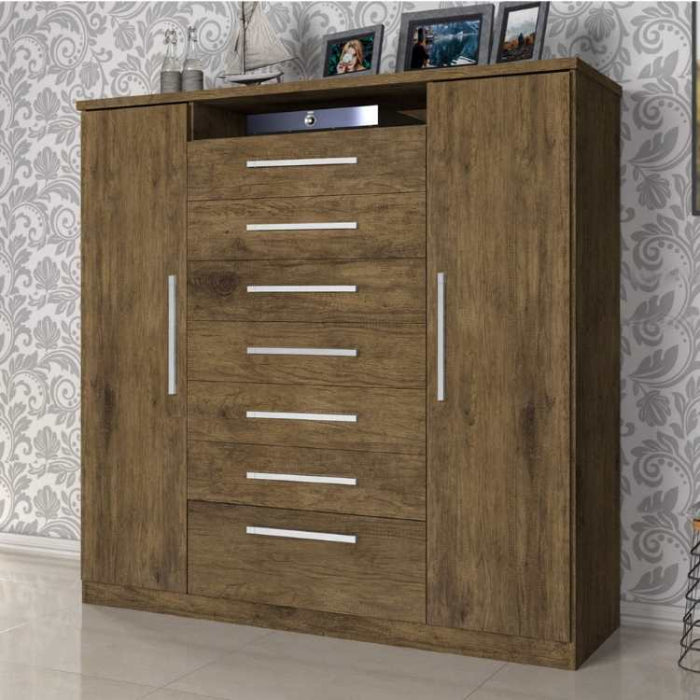 Comoda Roupeiro Mega 2P7G1N Jequitiba EN