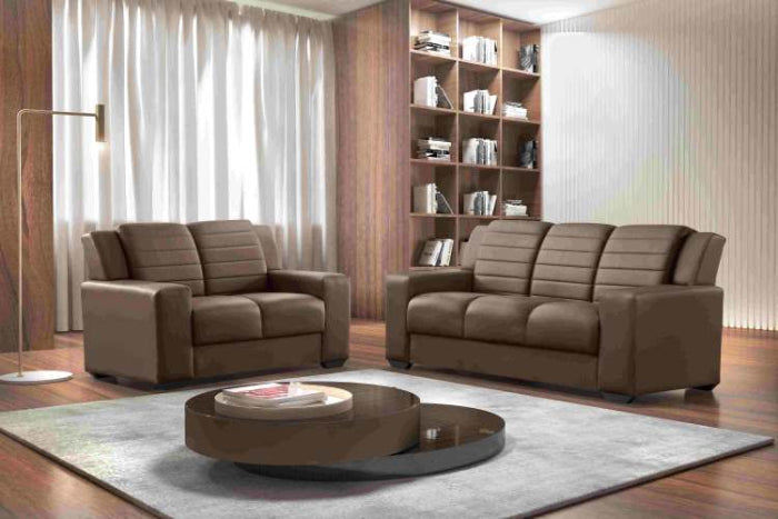 Conjunto Estofado 270 2x3Lg Couvin Inglaterra Marrom EN