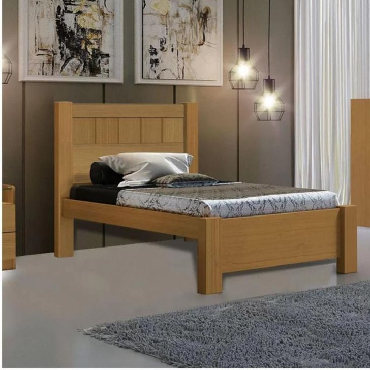 Cama Primícia Plus 100% MDF (Solteiro 0,88cm) - Cinamomo L