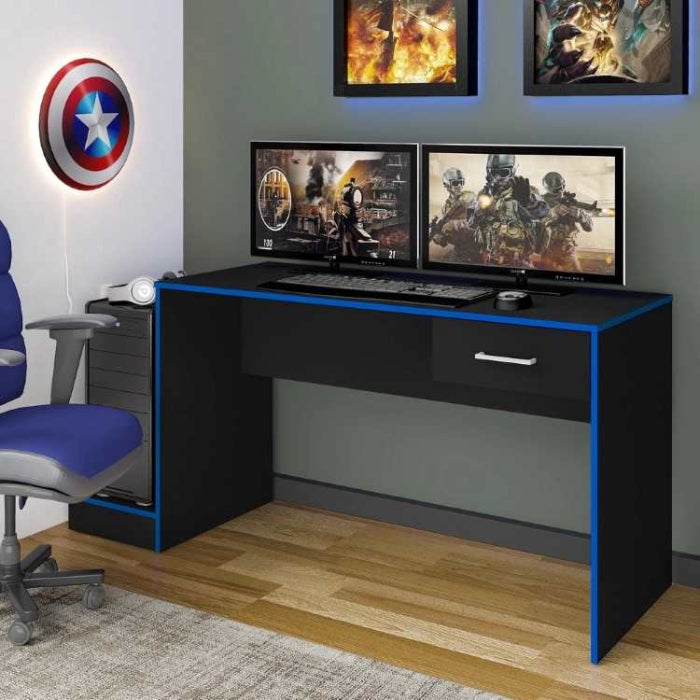 Escrivaninha Gamer Preto.Azul EN