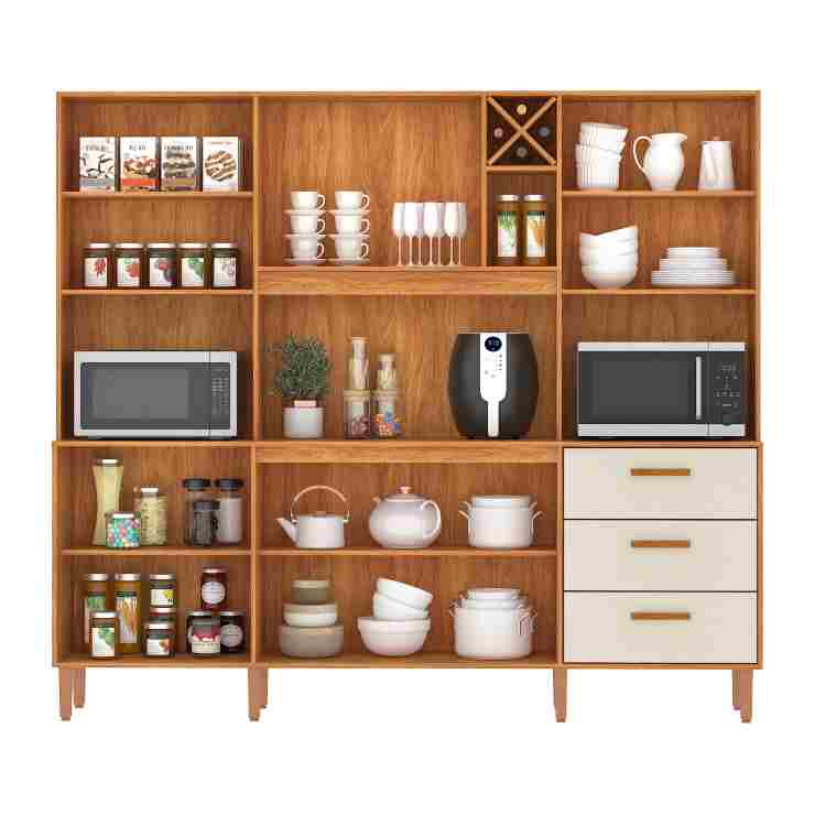 Kit cozinha Modena 7P3G -Cinamomo/Off White S