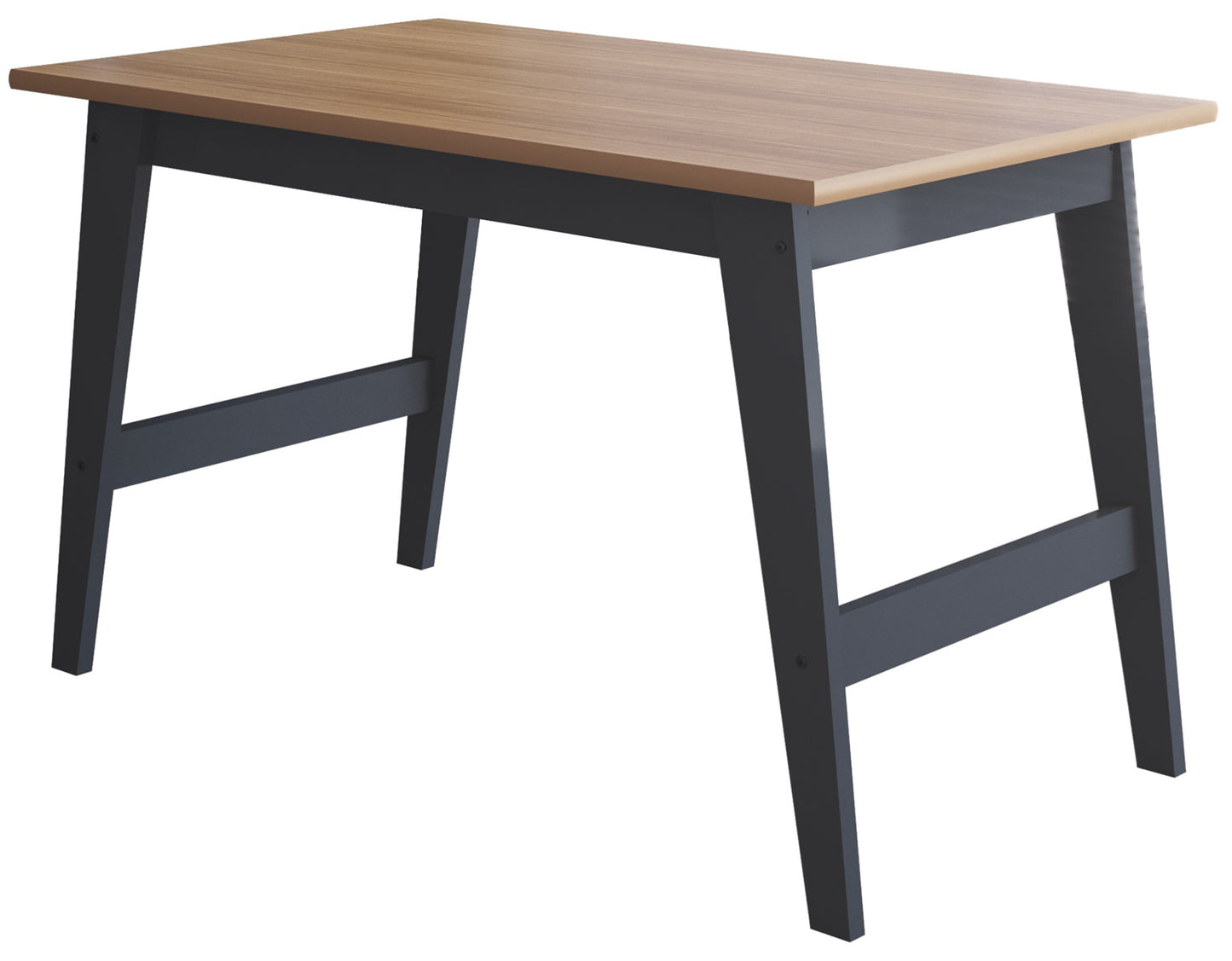 Mesa Aurora 1,30 cm + 2 Bancadas - 100% MDF - Chumbo/Nature