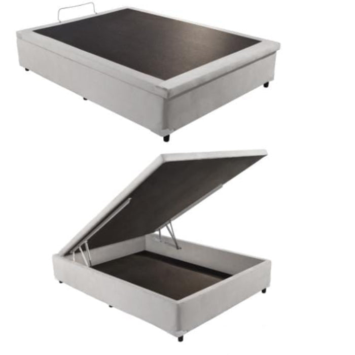 Base Bau Casal 138x188x40 Corino Branco EN