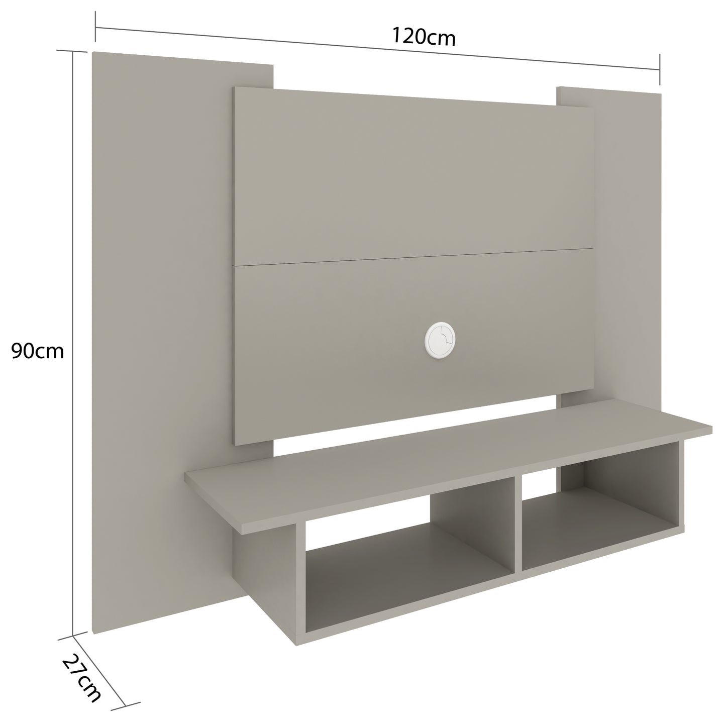 Painel Roger Tv 48'' - Cinza