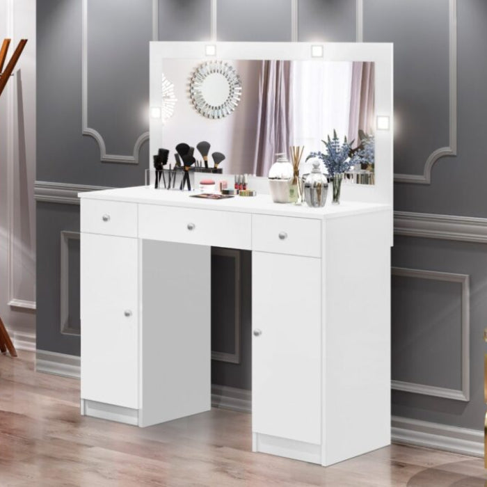 Penteadeira Realeza com Espelho e LEDs Branco EN