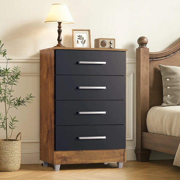 Comoda Flavia 4Gav Castanho.Onix EN