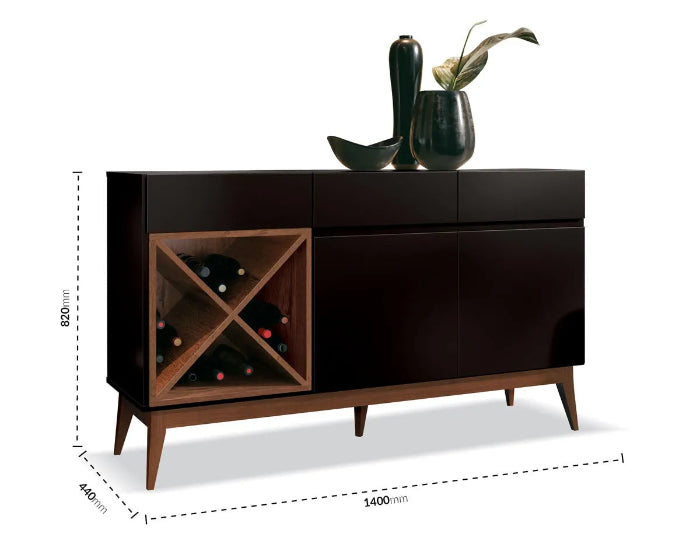 Buffet Chadon - Preto/Naturale E