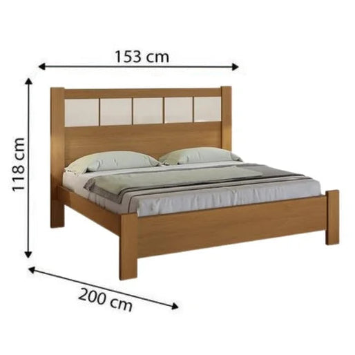 Cama Primícia Plus 100% MDF (Casal 1,38cm) - Cinamomo/Off White L