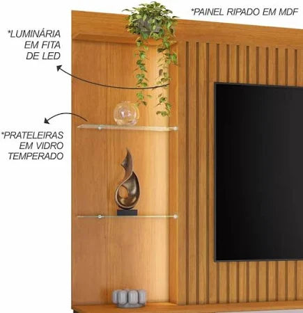 Home Amparo 60'' Com LED - Cinamomo/Off White E