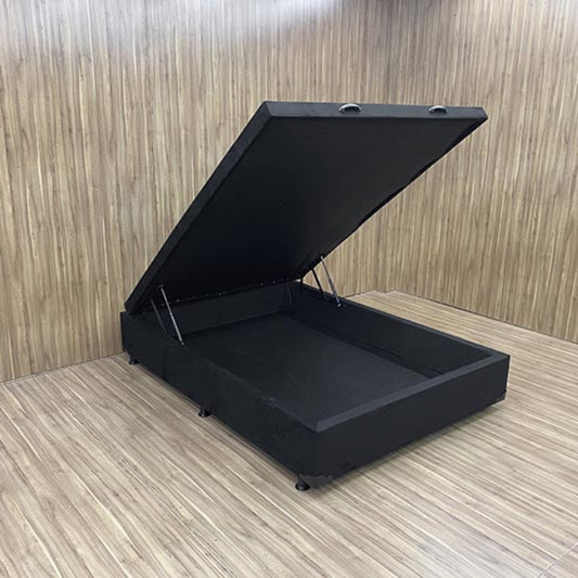 Base Bau Casal Suede Preto EN