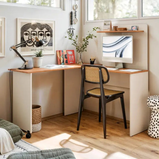 Escrivaninha em L Off White.Freijo EN