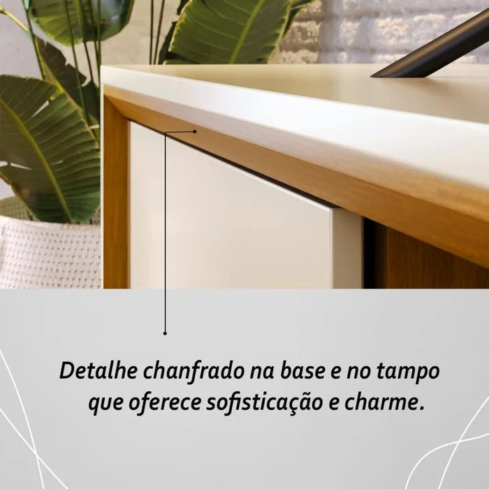 Rack Bancada Atlas 1,64 cm 65" - Cinamomo/Off White EN