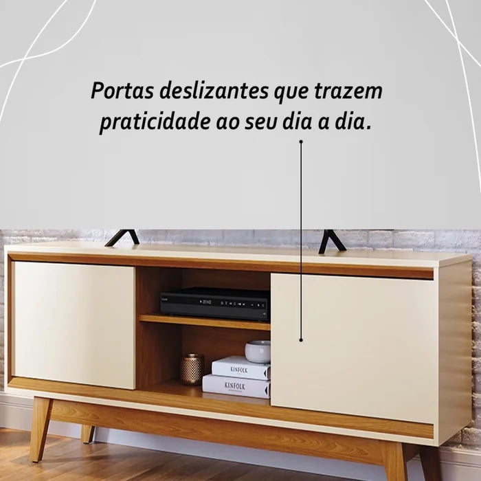 Rack Bancada Atlas 1,64 cm 65" - Cinamomo/Off White EN