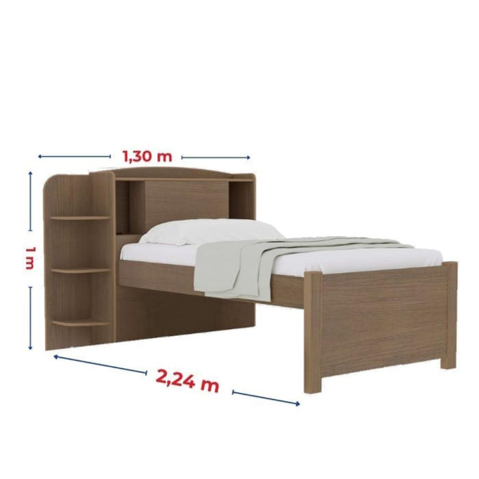 Cama Solteiro Milenio Plus Castanho EN