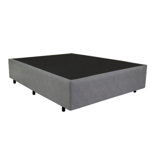 Base Casal Suede Cinza EN