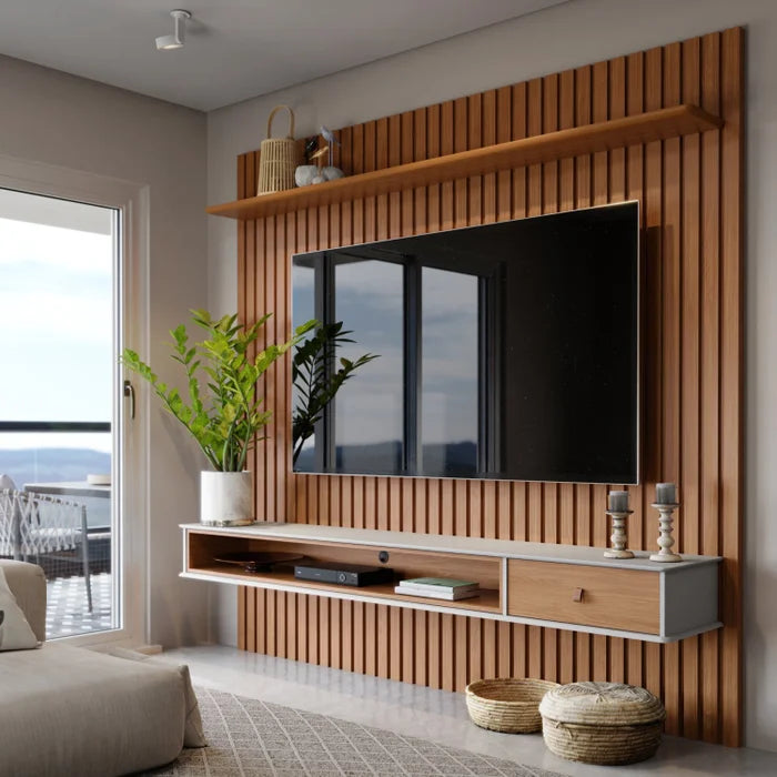 Home Detroid 1,60 cm - Tv 65'' - Off White/Nature EN