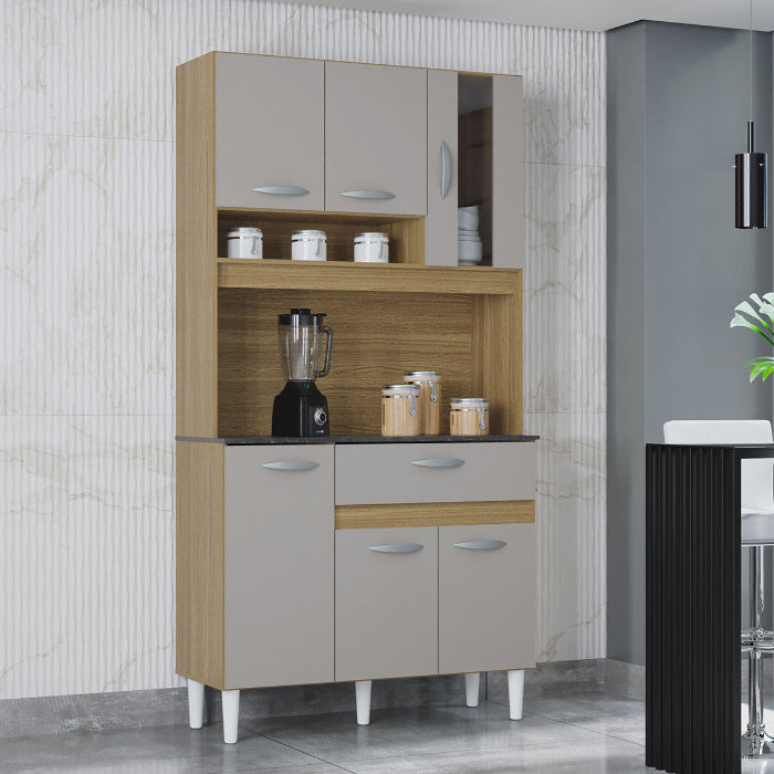 Kit Cozinha Coral 6P1G 90 Damasco.Off White EN