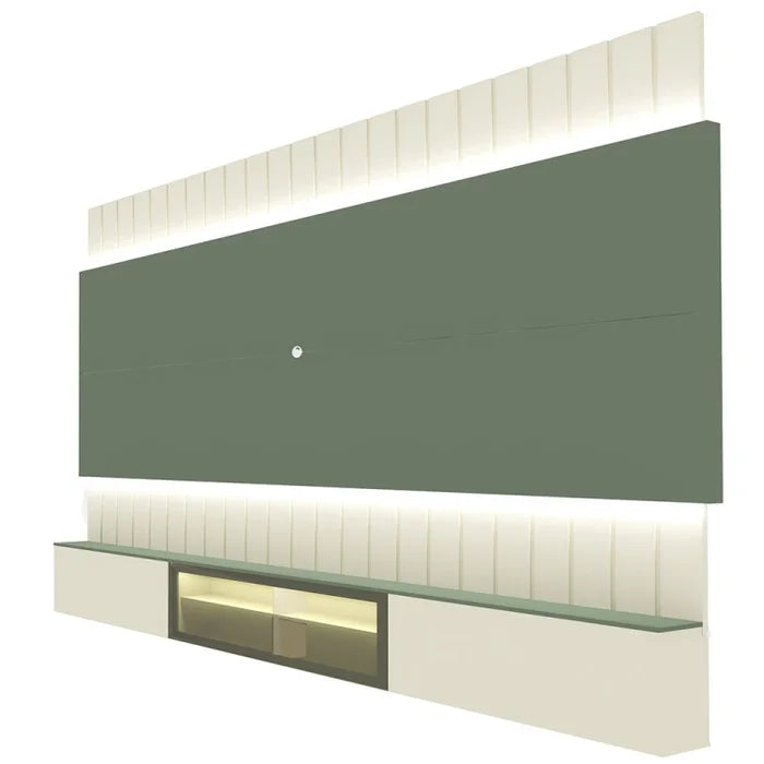 Home Reflecta 2,60 cm - 85'' Com LED - 100% MDF - Verde Floresta/Off White EN