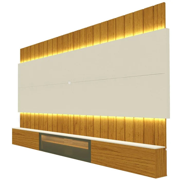 Home Reflecta 85'' Com LED - 100% MDF - Naturale/Off White EN