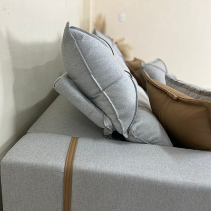 Sofá Retrátil e Reclinável Gran Bello 2.50m – Linho - Cinza E