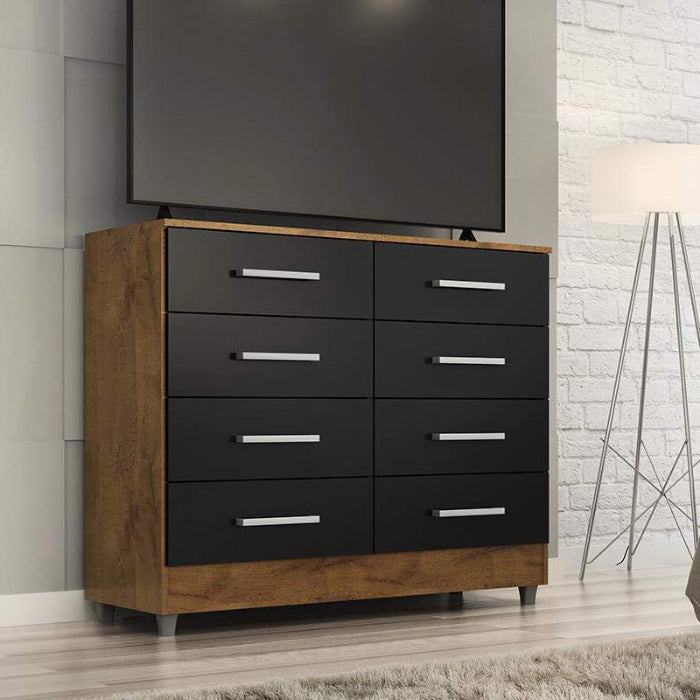 Comoda Raissa Dupla 8G Castanho.Onix EN