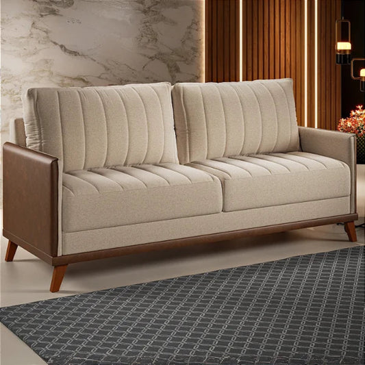 Estofado Living Conceito 2 Metros Linho Bronze EN