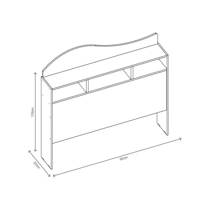 Cabeceira Box Solteiro Irlanda Branco/Lilas Flex EN