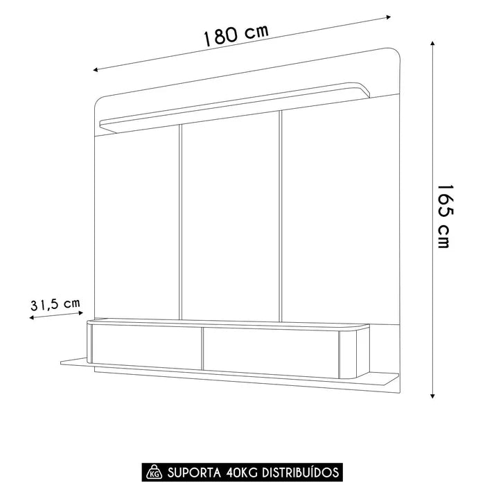Home Suspenso Galax - 1,80 cm -70'' - Off White/Cinamomo EN