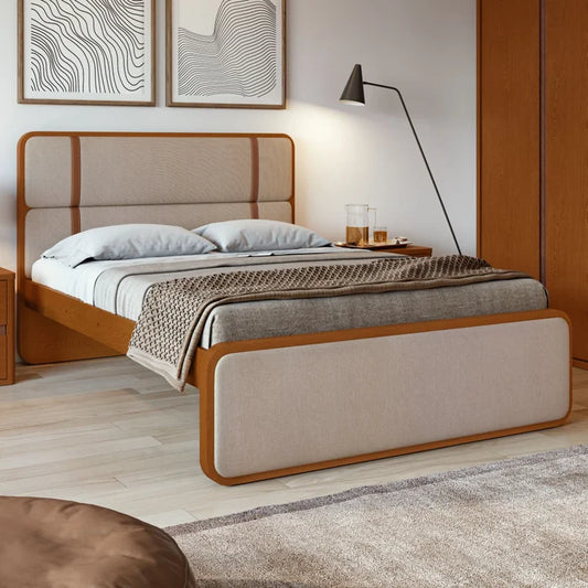 Cama Leder 100% MDF (Casal 1,38cm) - Frissano/Off White   L