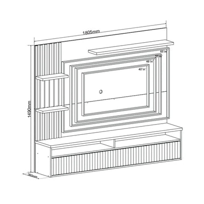 Painel Aurora Mel/Off White Viero EN