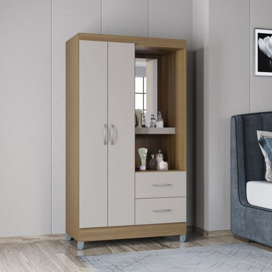 Roupeiro Capelinha Cordoba 2P2G Castanho.Off White EN