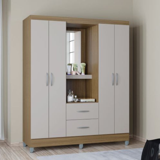 Roupeiro Capelinha Cordoba 4P2G Castanho.Off White EN