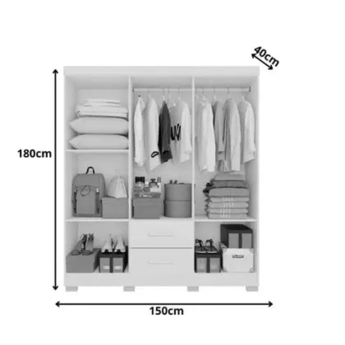 Roupeiro Estrela com Pes Branco EN