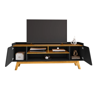 Rack Turin 1,60 cm 65" - Preto/Nature EN