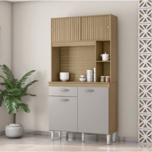 Kit Cozinha Duda - Ripado 3D Off White