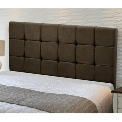 Cabeceira Casal Ana Veludo Suede   Marrom- EN