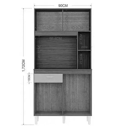 Kit Cozinha Duda - Ripado 3D Off White